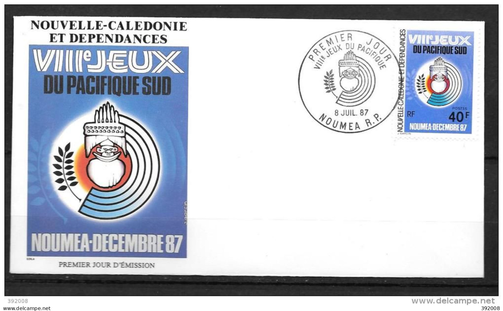 1987 - 540 - VIII° Jeux Du Pacifique - 3 - FDC