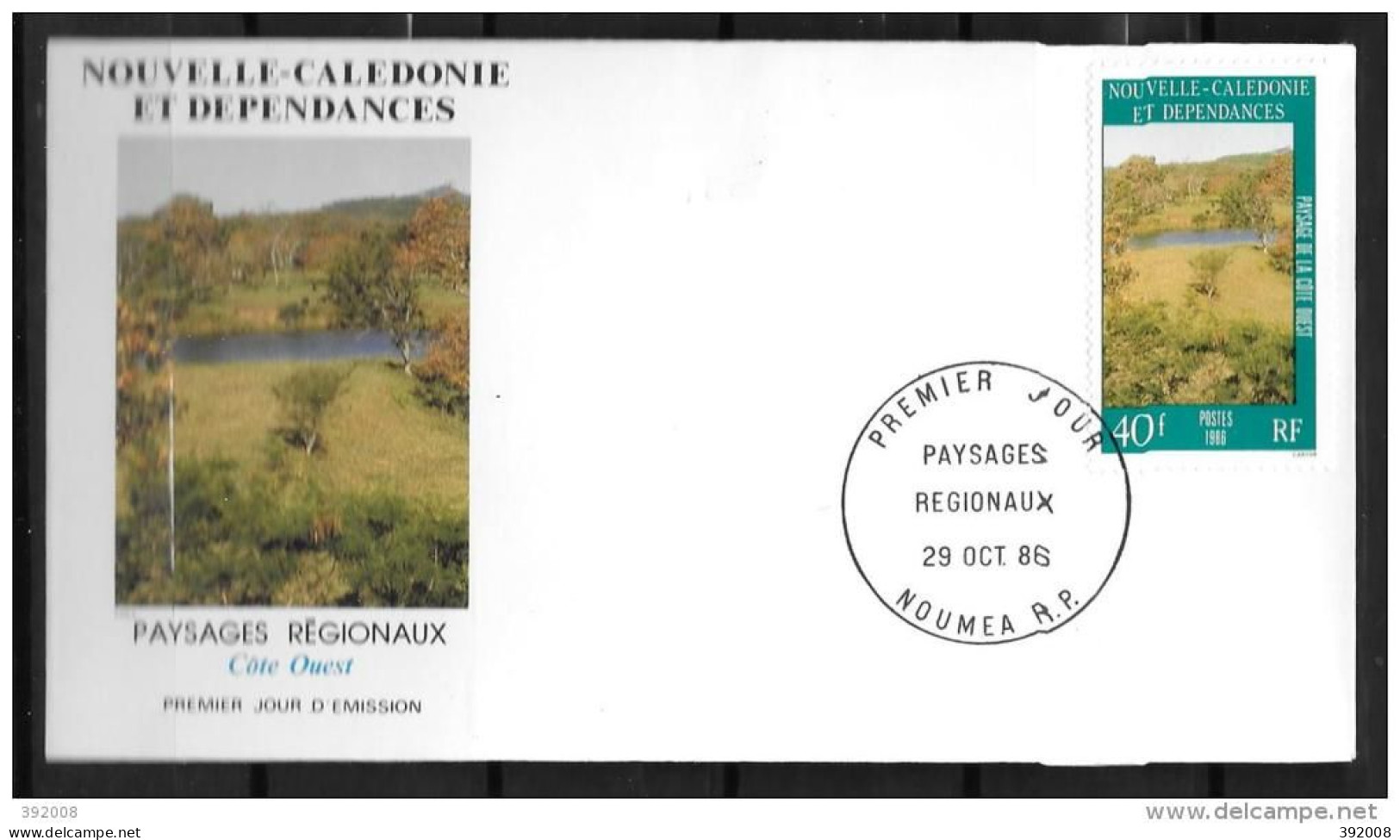 1986 - 525 - Paysages Régionaux - 2 - FDC