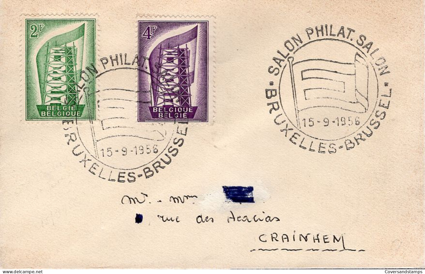  België - Brief Naar Crainhem - 1956