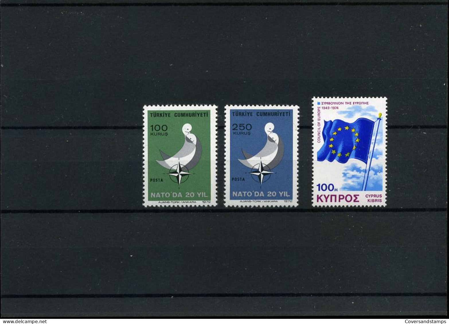 Turkije - 20 Jaar NATO + Europese Commissie - Unused Stamps