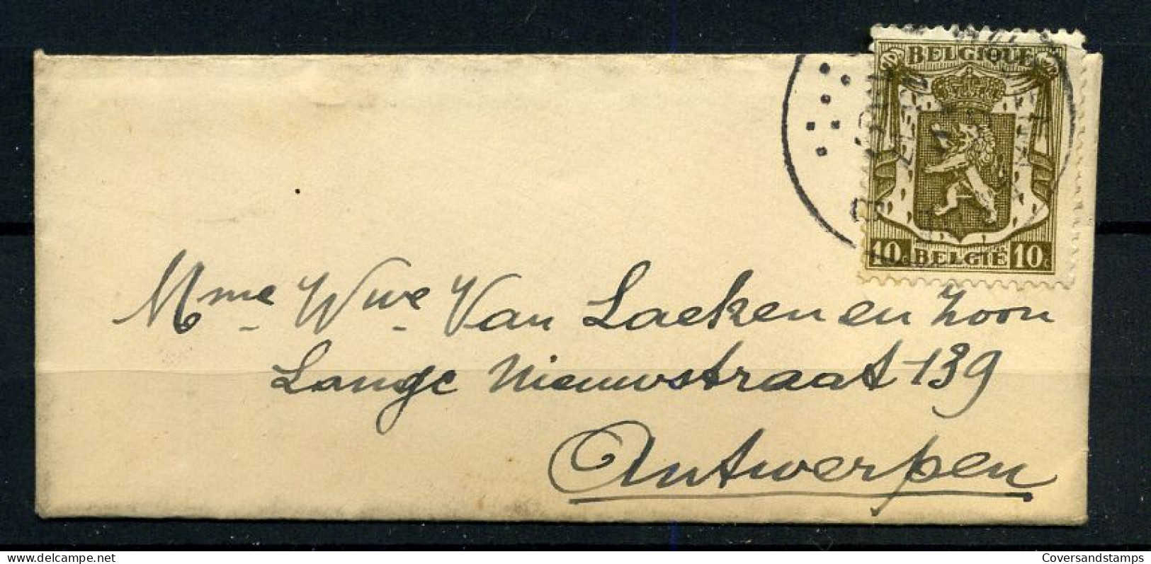 Cover Naar Antwerpen - 1935-1949 Small Seal Of The State