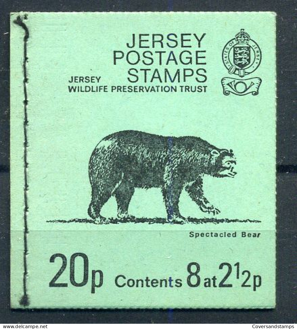 Jersey Spectacled Bear Booklet INVERTED RAR 1974 SG#SB15 - ** MNH - Jersey