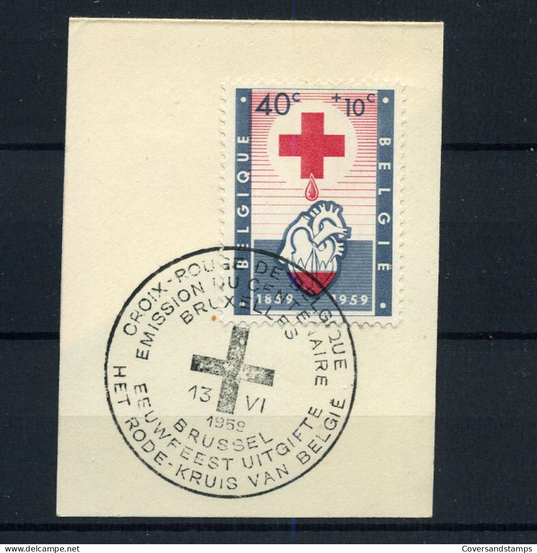 1096 - Stempel : Croix Rouge De Belgique, Emission Du Centenaire / Het Rode Kruis Van België, Eeuwfeest Uitgifte - Gedenkdokumente