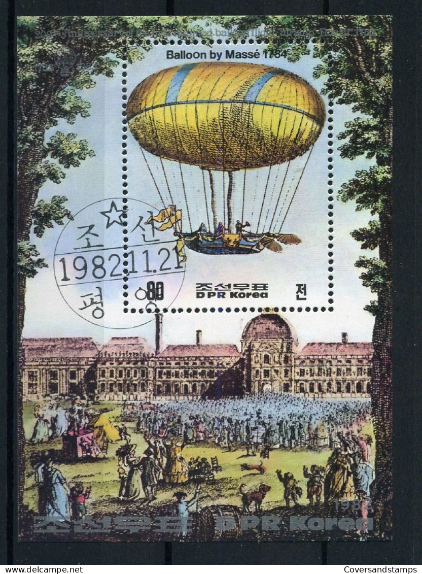 DPR Korea - Balloon By Massé 1784 - Airships