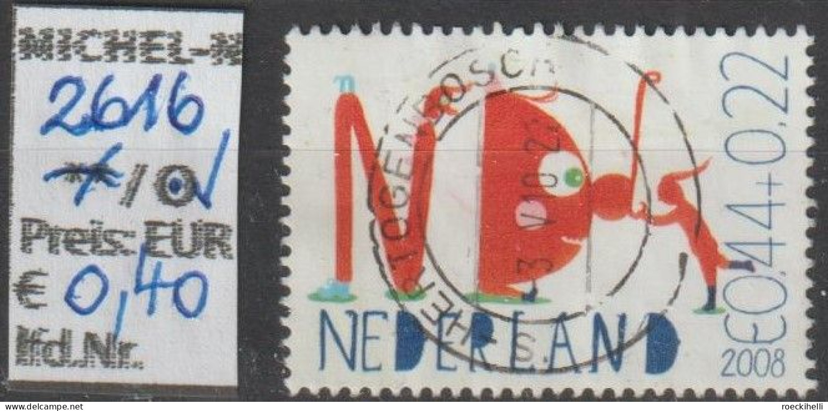 2008 - NIEDERLANDE - SM A. Block "Voor Het Kind" € 0,44 + € 0,22 Mehrf. - O  Gestempelt - S.Scan (2616o Nl) - Gebruikt