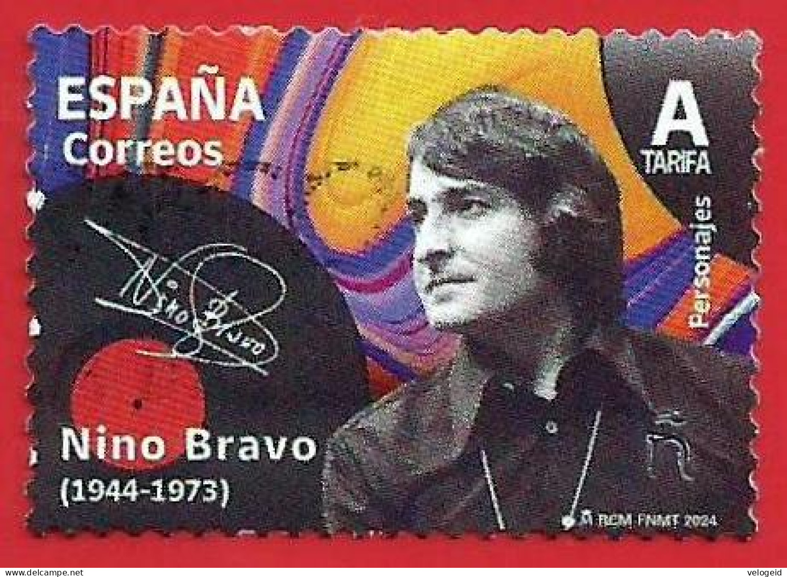 España. Spain. 2024. Edifil # 5720. Personajes. Nino Bravo (1944-1973) - Oblitérés
