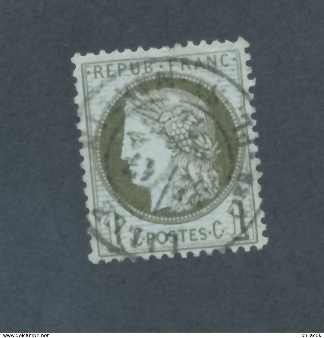 FRANCE - N° 50 FOND LIGNE OBLITERE AVEC CAD LILLE - 1872 - COTE : 40€ - 1871-1875 Ceres