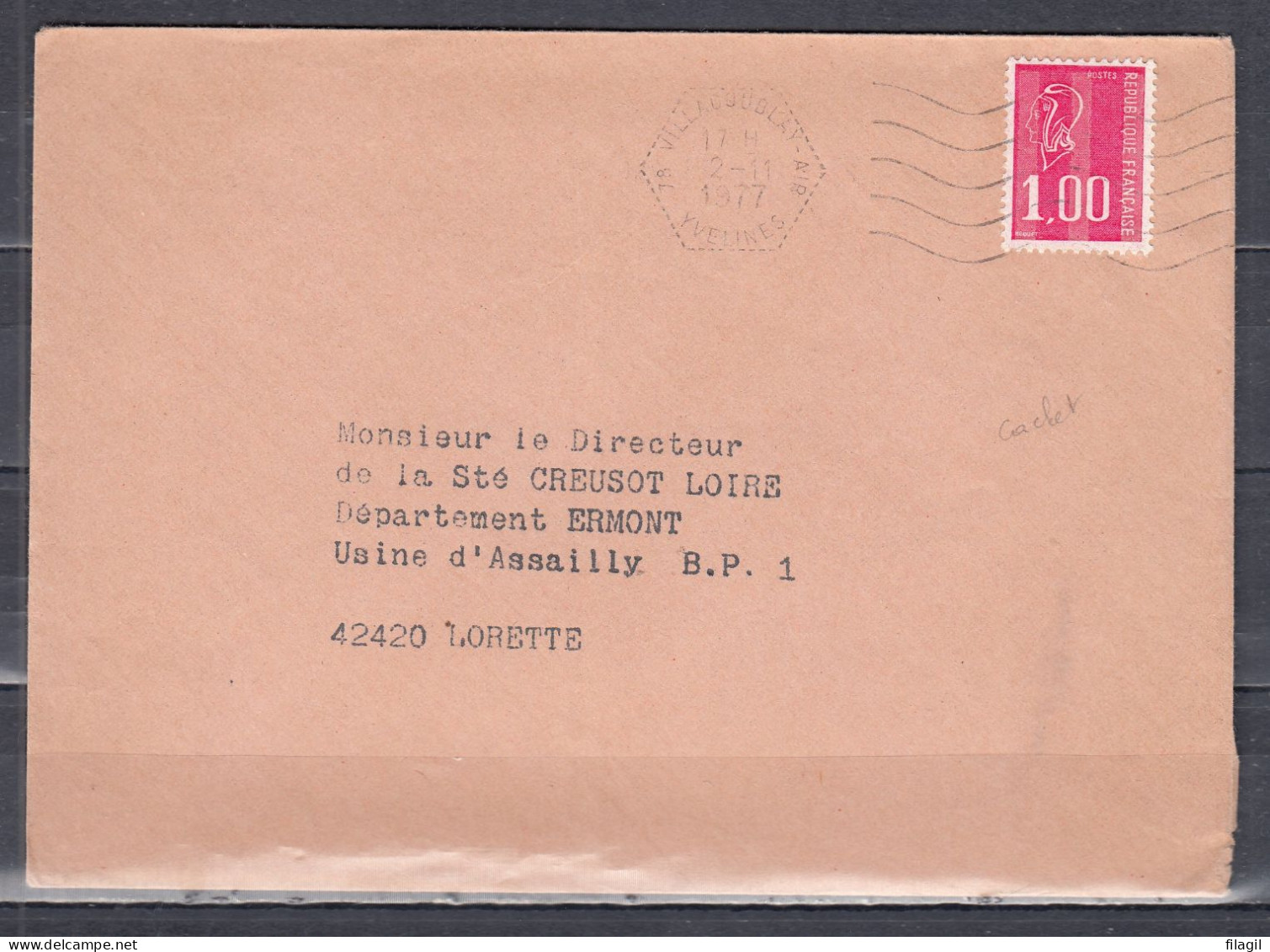 Brief Van Villacoublay-Air Yvelines Naar Lorette - Storia Postale