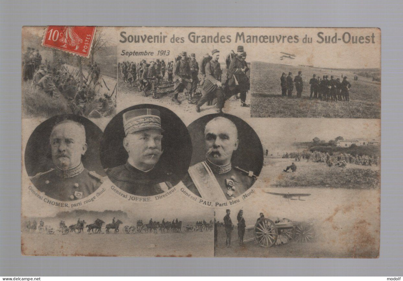 CPA - Militaria - Souvenir Des Grandes Manoeuvres Du Sud-Ouest - Septembre 1913 - Circulée - Manoeuvres