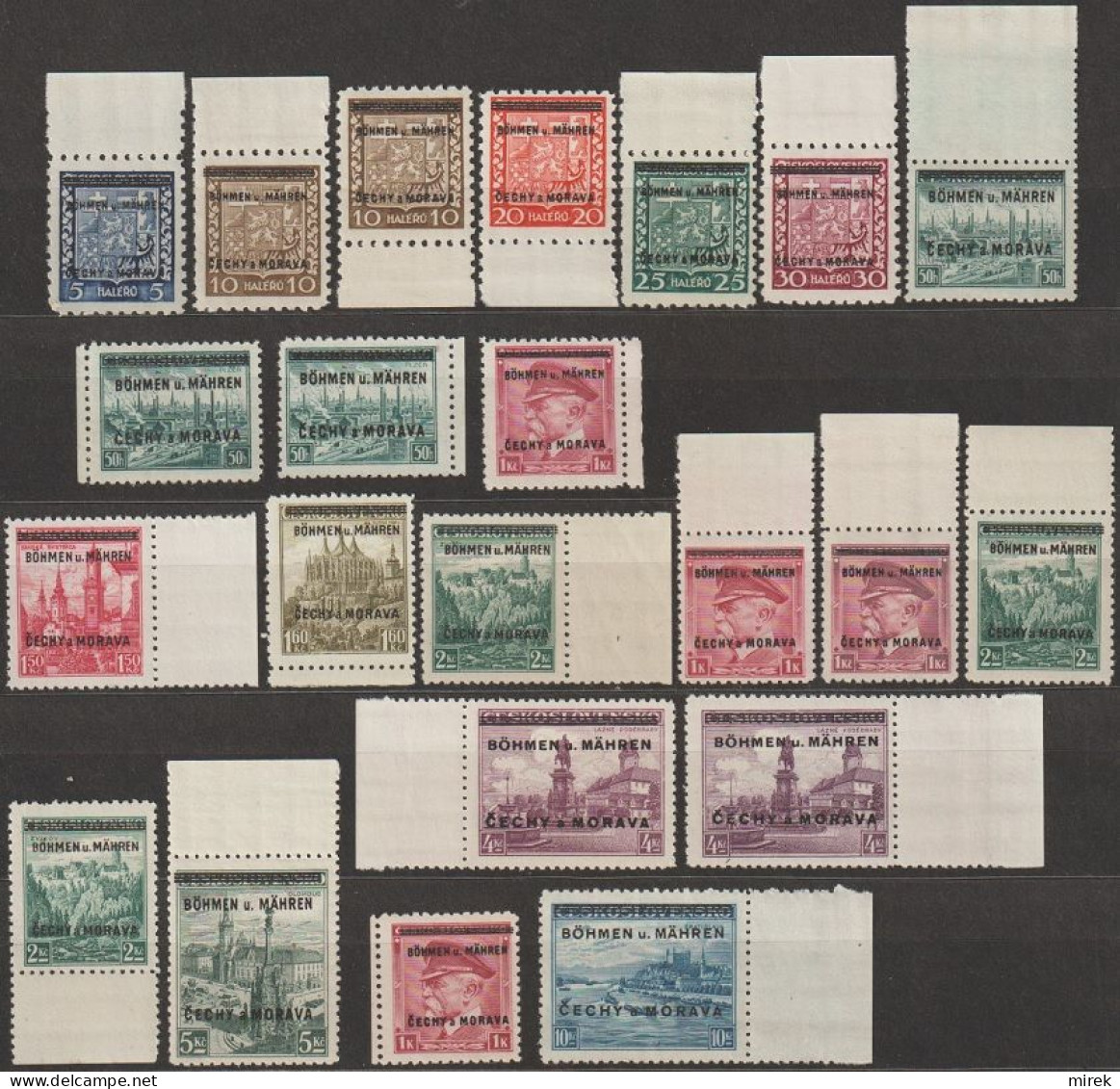 02/ Pof. 1-5,7,9-10,12-14,17-19; Border Stamps - Neufs