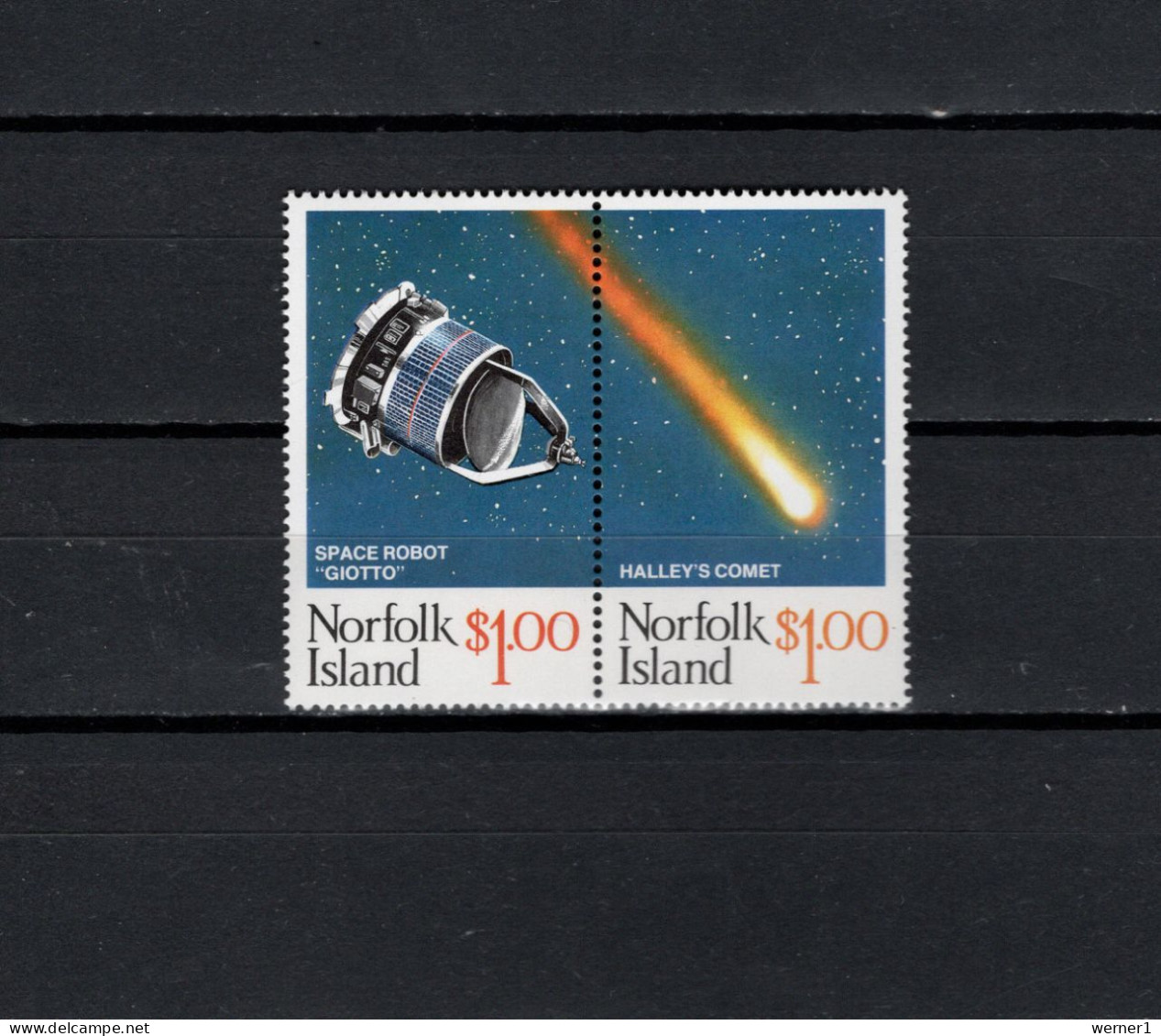 Norfolk Island 1986 Space, Halley's Comet Pair MNH - Oceania