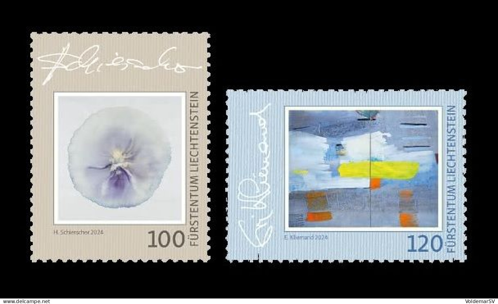 Liechtenstein 2024 Mih. 2123/24 Fine Arts. Painting. Iris By Hanni Schierscher. Fragile Balance By Evi Kliemand MNH ** - Ungebraucht