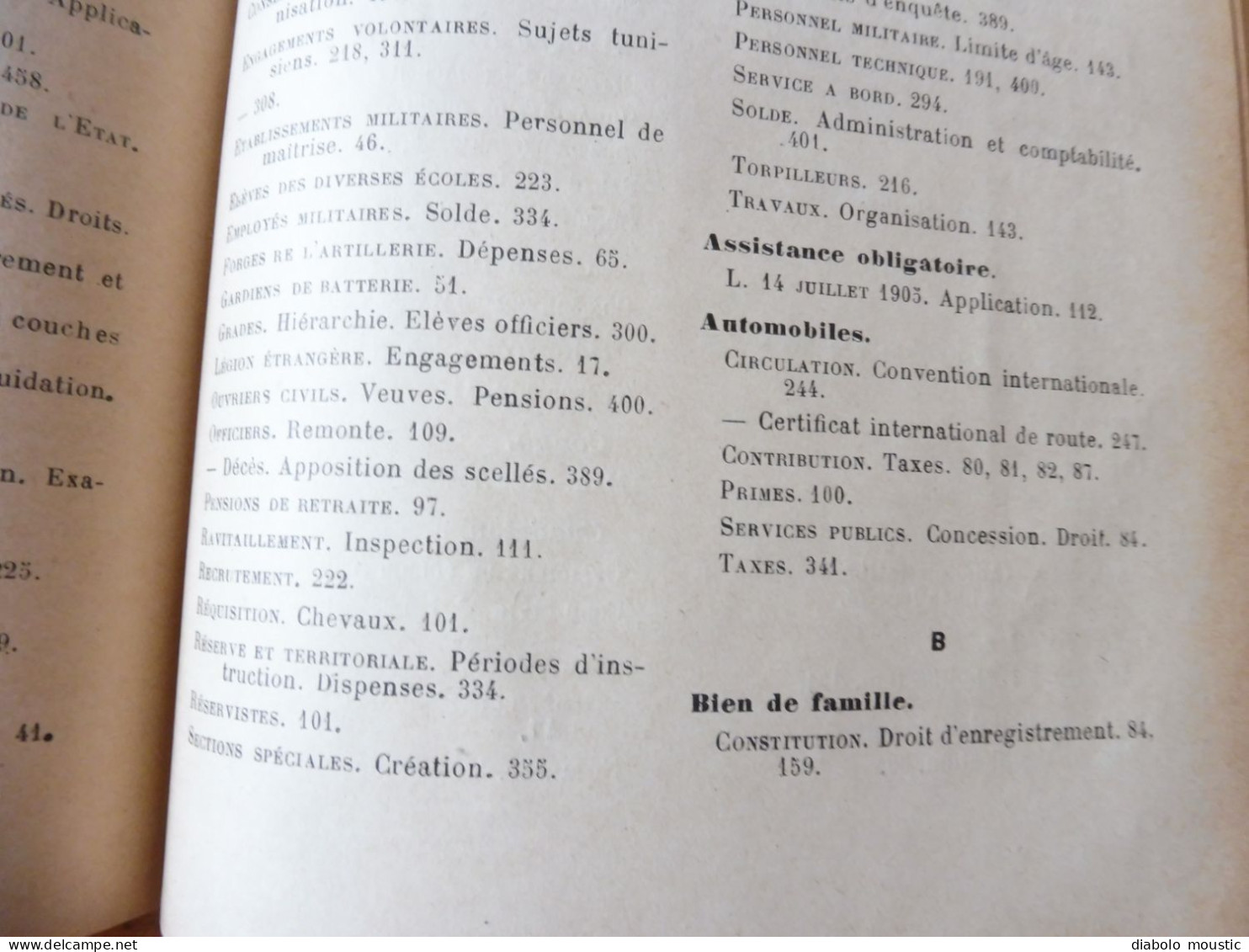 1910  RECUEIL des LOIS : Prostitution des mineurs, Légion étrangère, Sections Spéciales, Raisins et vendange; Etc ; Etc