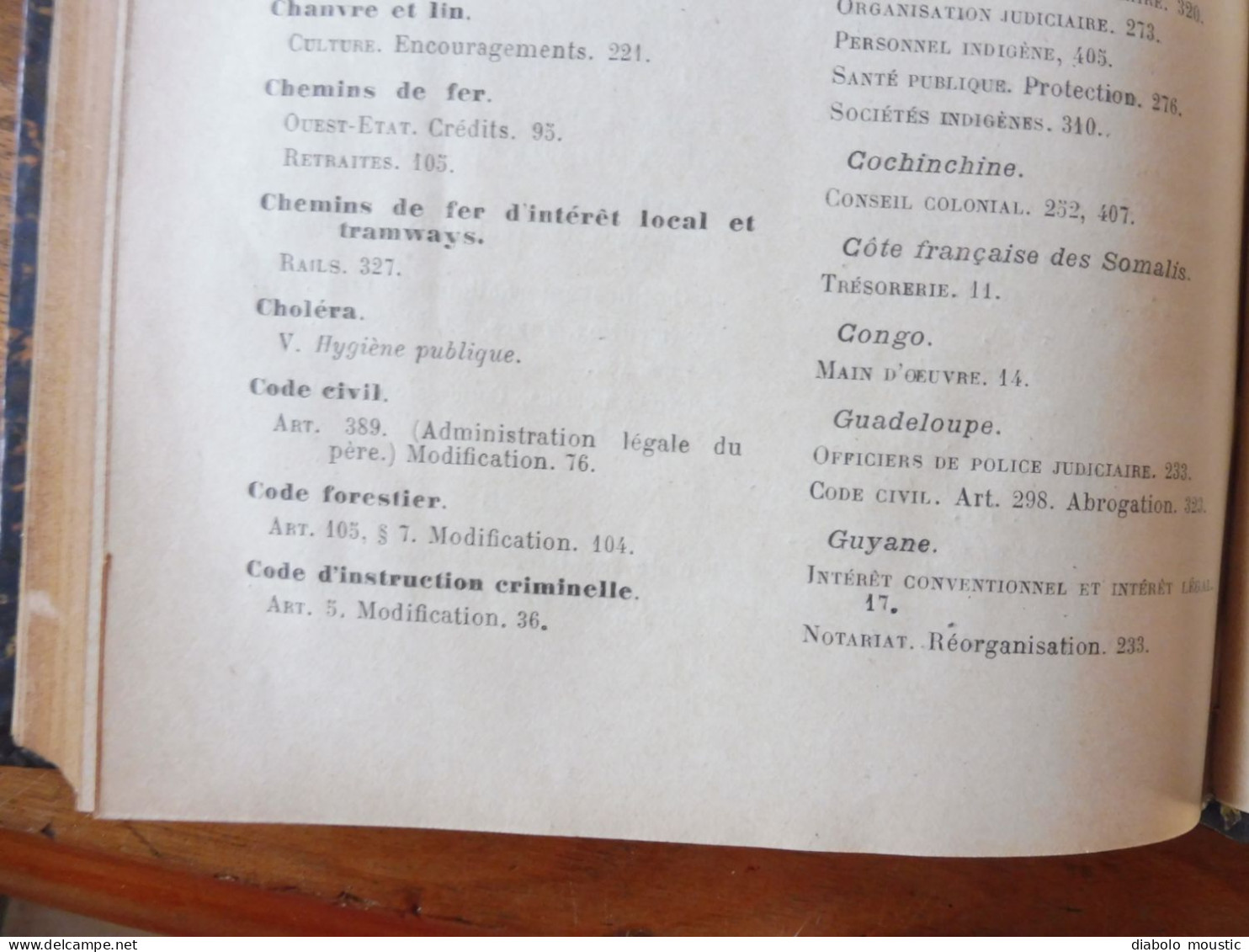 1910  RECUEIL des LOIS : Prostitution des mineurs, Légion étrangère, Sections Spéciales, Raisins et vendange; Etc ; Etc