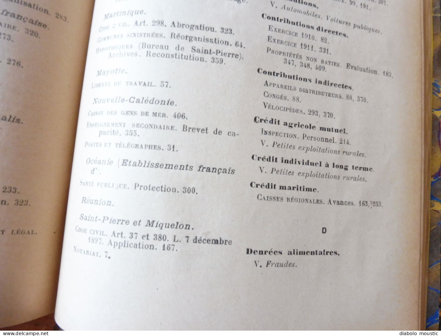 1910  RECUEIL des LOIS : Prostitution des mineurs, Légion étrangère, Sections Spéciales, Raisins et vendange; Etc ; Etc