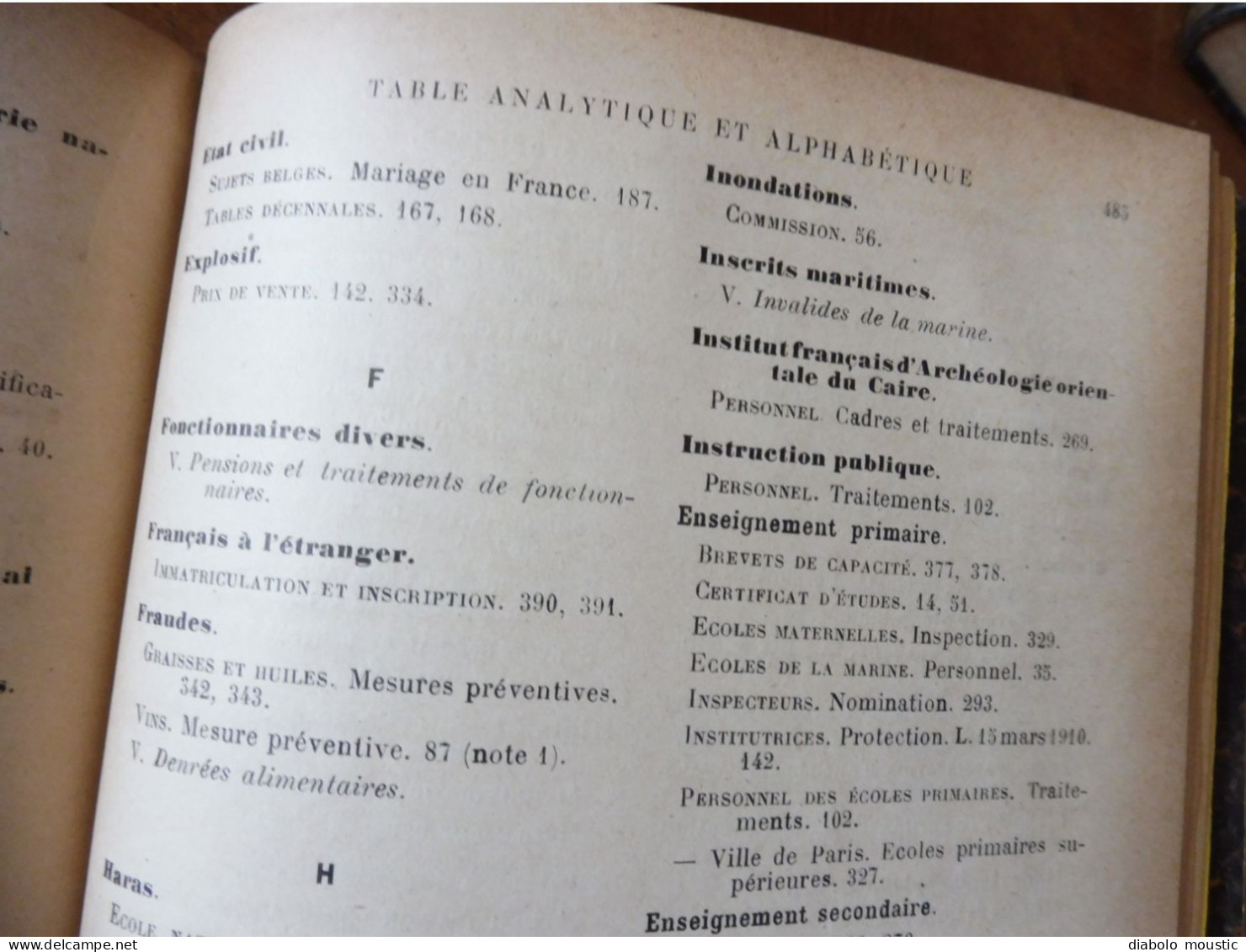 1910  RECUEIL des LOIS : Prostitution des mineurs, Légion étrangère, Sections Spéciales, Raisins et vendange; Etc ; Etc