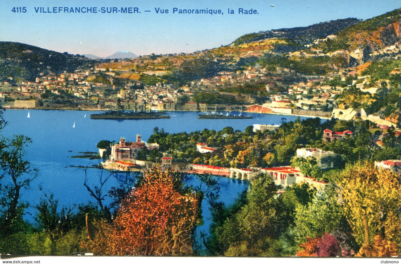 CPA  - VILLEFRANCHE-SUR-MER - VUE PANORAMIQUE - LA RADE (IMPECCABLE) - Villefranche-sur-Mer