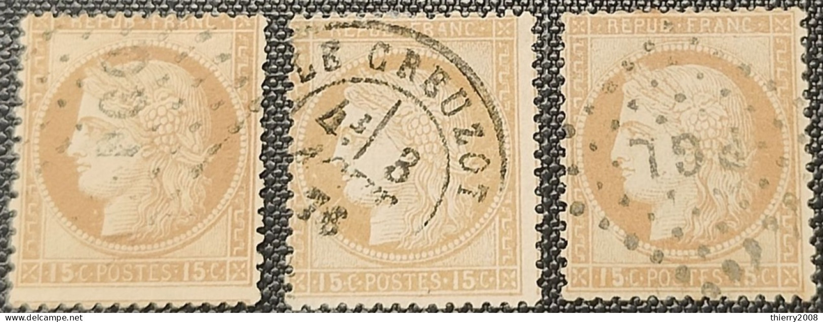 Cérès N° 55  Avec Oblitération Cachet à Date/Losange PGO/PGL TTB - 1863-1870 Napoléon III Lauré