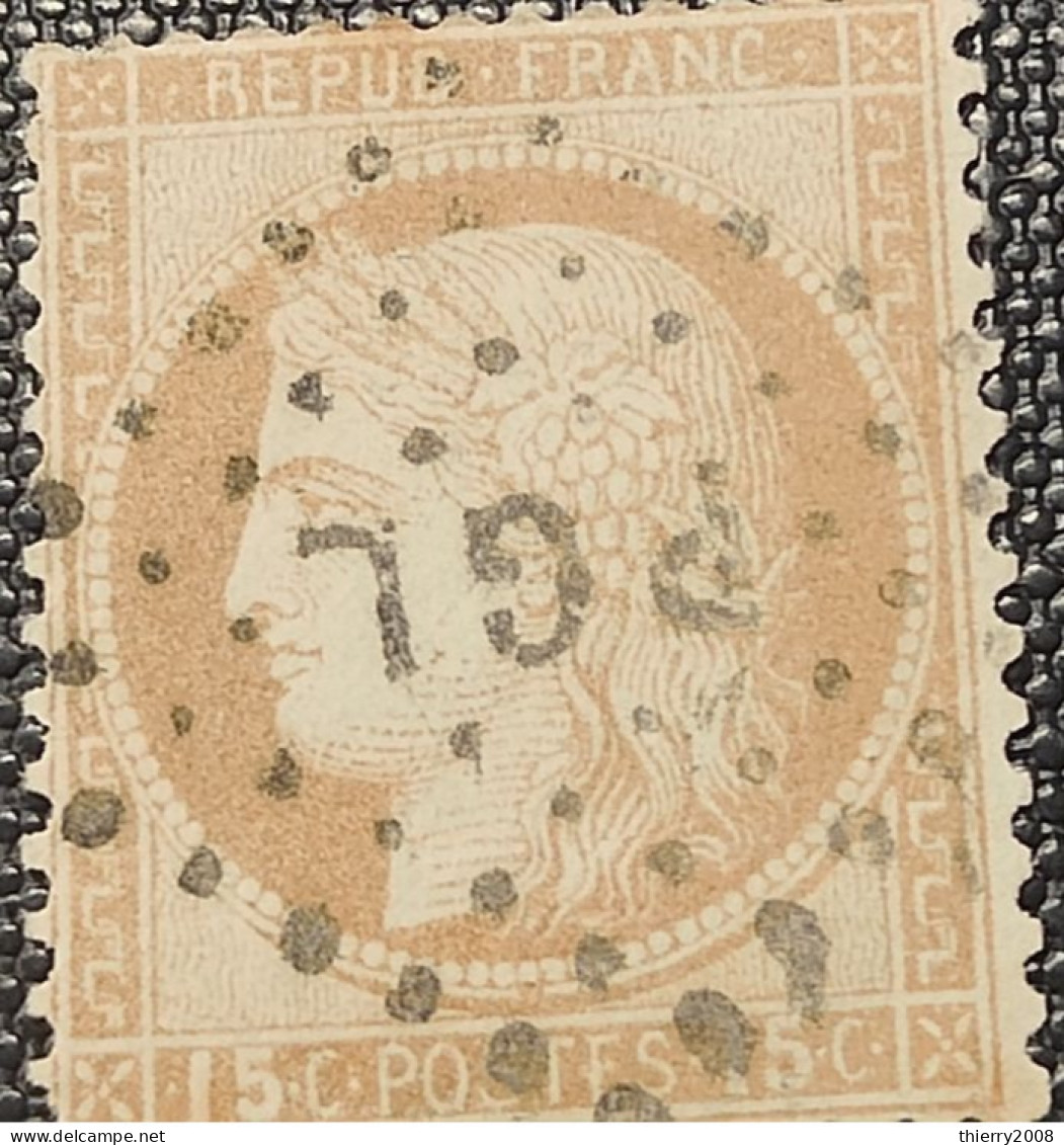 Cérès N° 55  Avec Oblitération Cachet à Date/Losange PGO/PGL TTB - 1863-1870 Napoléon III Lauré