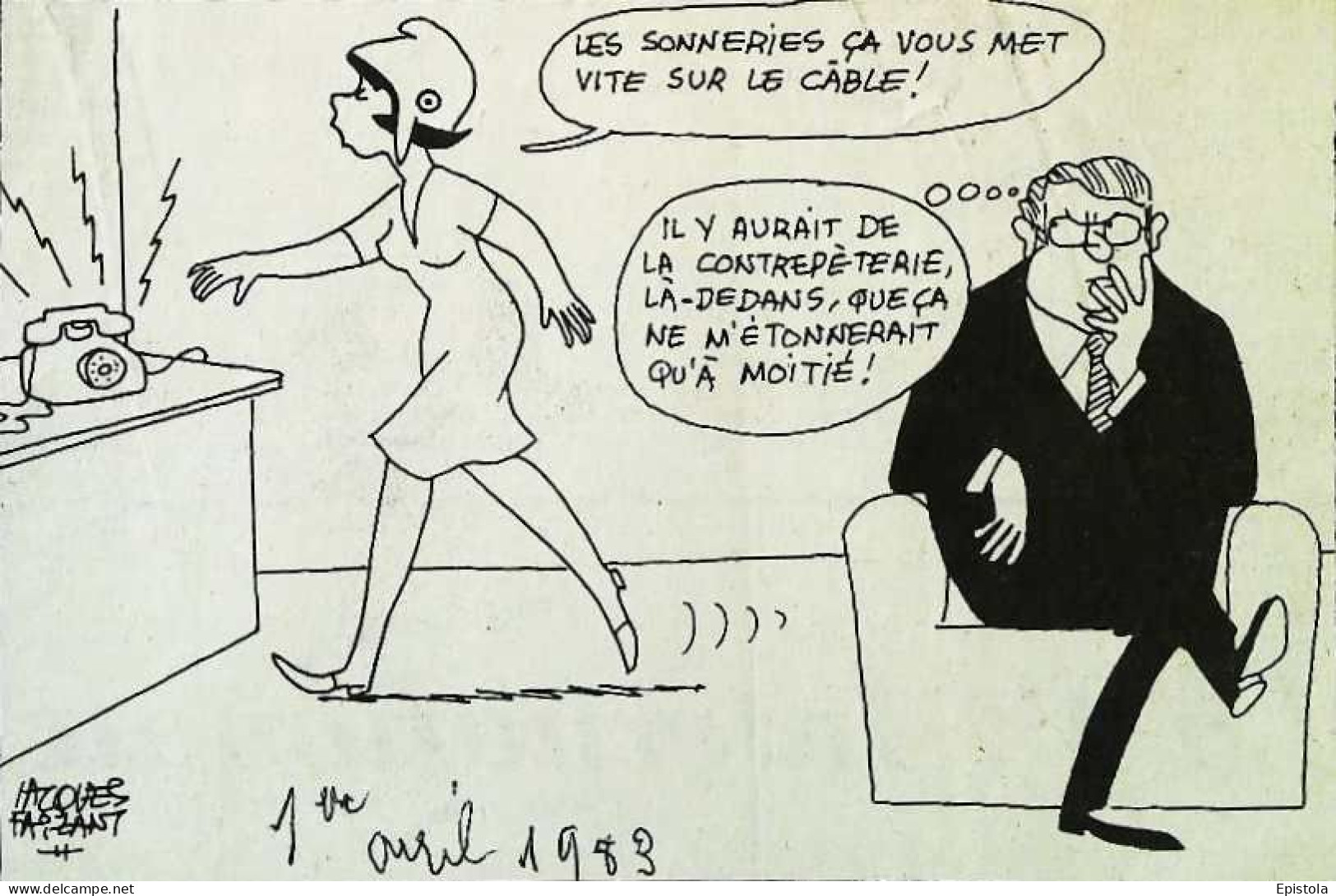 ► Coupure De Presse  Quotidien Le Figaro Jacques Faisant 1983 Téléphone Contrepeterie - 1950 - Heute