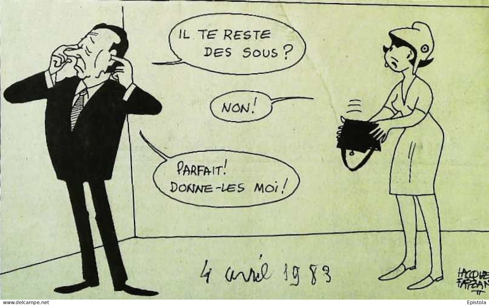 ► Coupure De Presse  Quotidien Le Figaro Jacques Faisant 1983 Delors Sous - Desde 1950