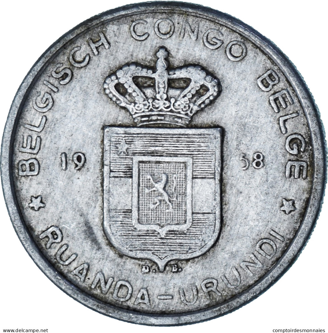 Congo Belge, 5 Francs, 1958 - 1951-1960: Baudouin I.