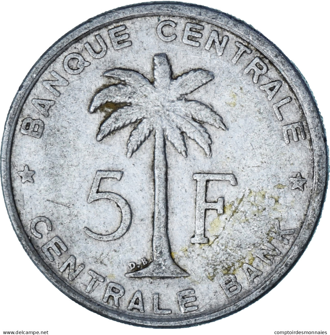 Congo Belge, 5 Francs, 1958 - 1951-1960: Baudouin I