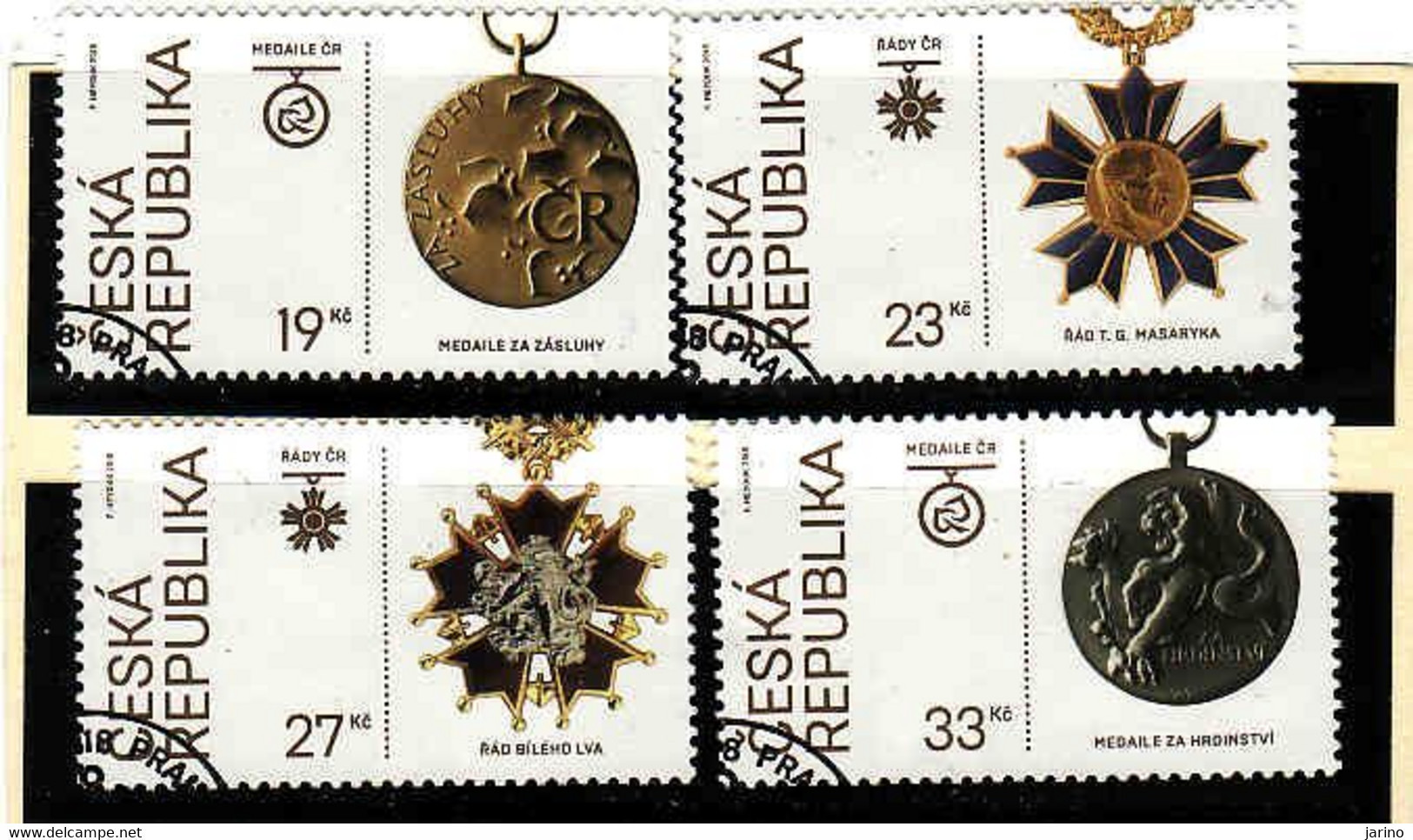 Czech Republic 2018, Set Of Medals And Orders Czech Republic, Used - Used Stamps