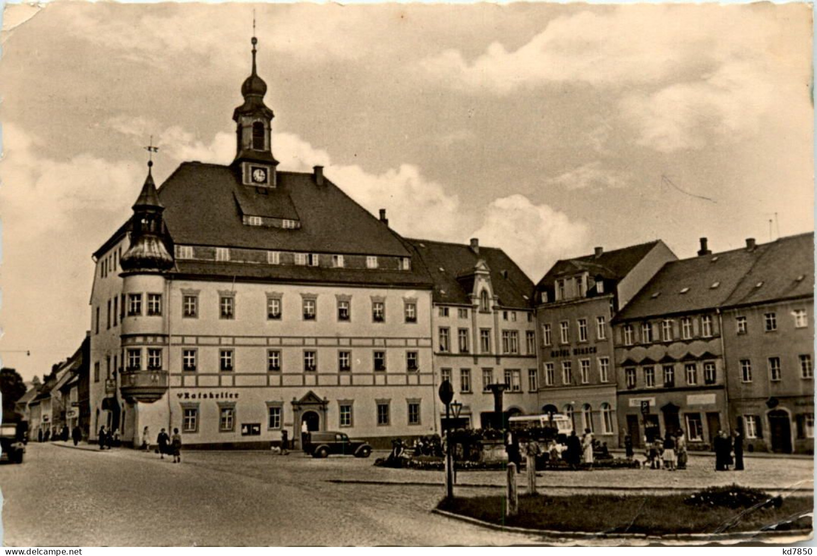 Oederan/Sa., Platz Der Befreiung Mit Rathaus - Oederan