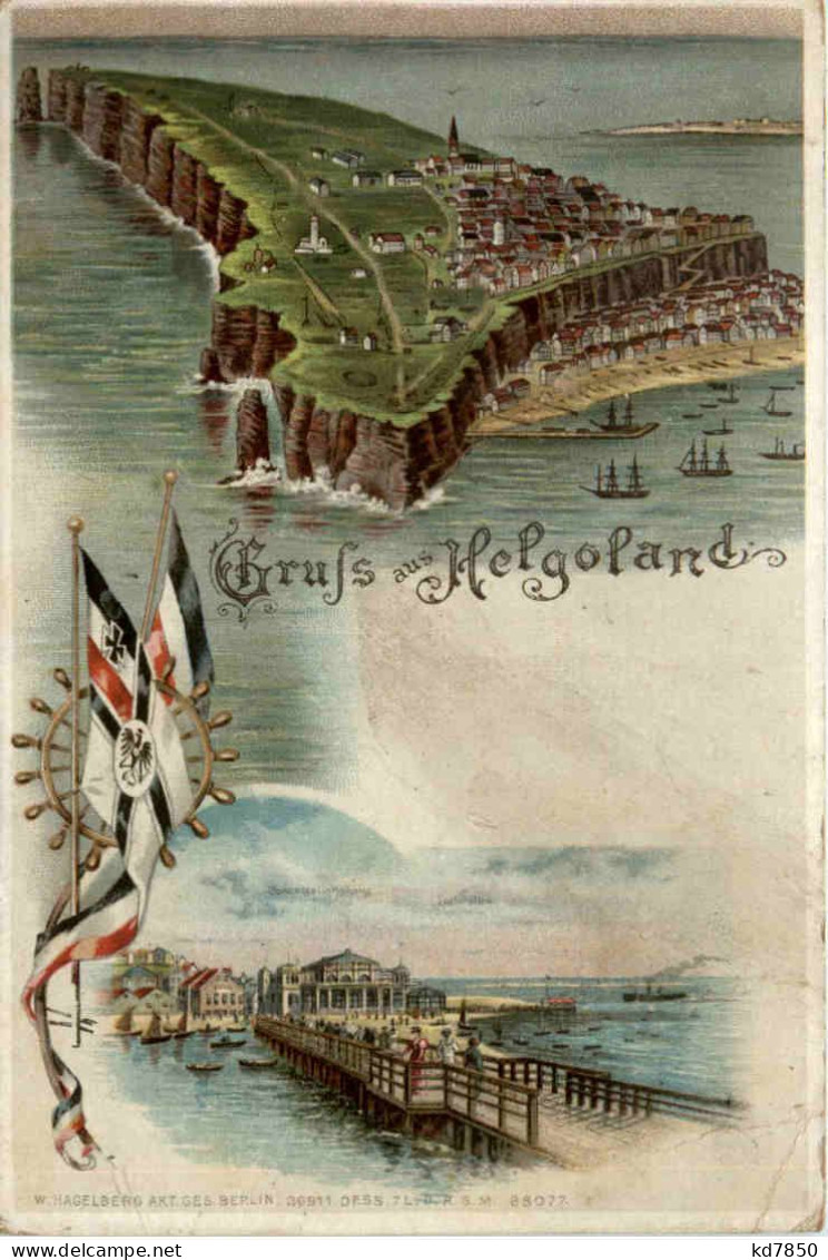 Gruss Aus Helgoland - Litho - Helgoland