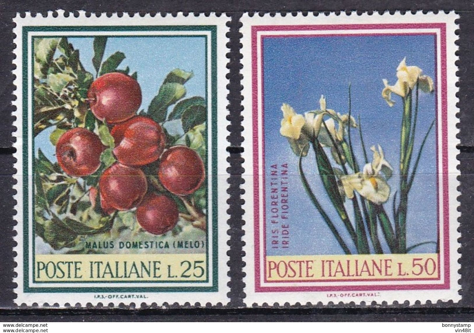 1967 - ITALIA REPUBBLICA -  FLORA    -  SERIE COMPLETA  -  2  VALORI -   NUOVO - 1961-70: Nieuw/plakker