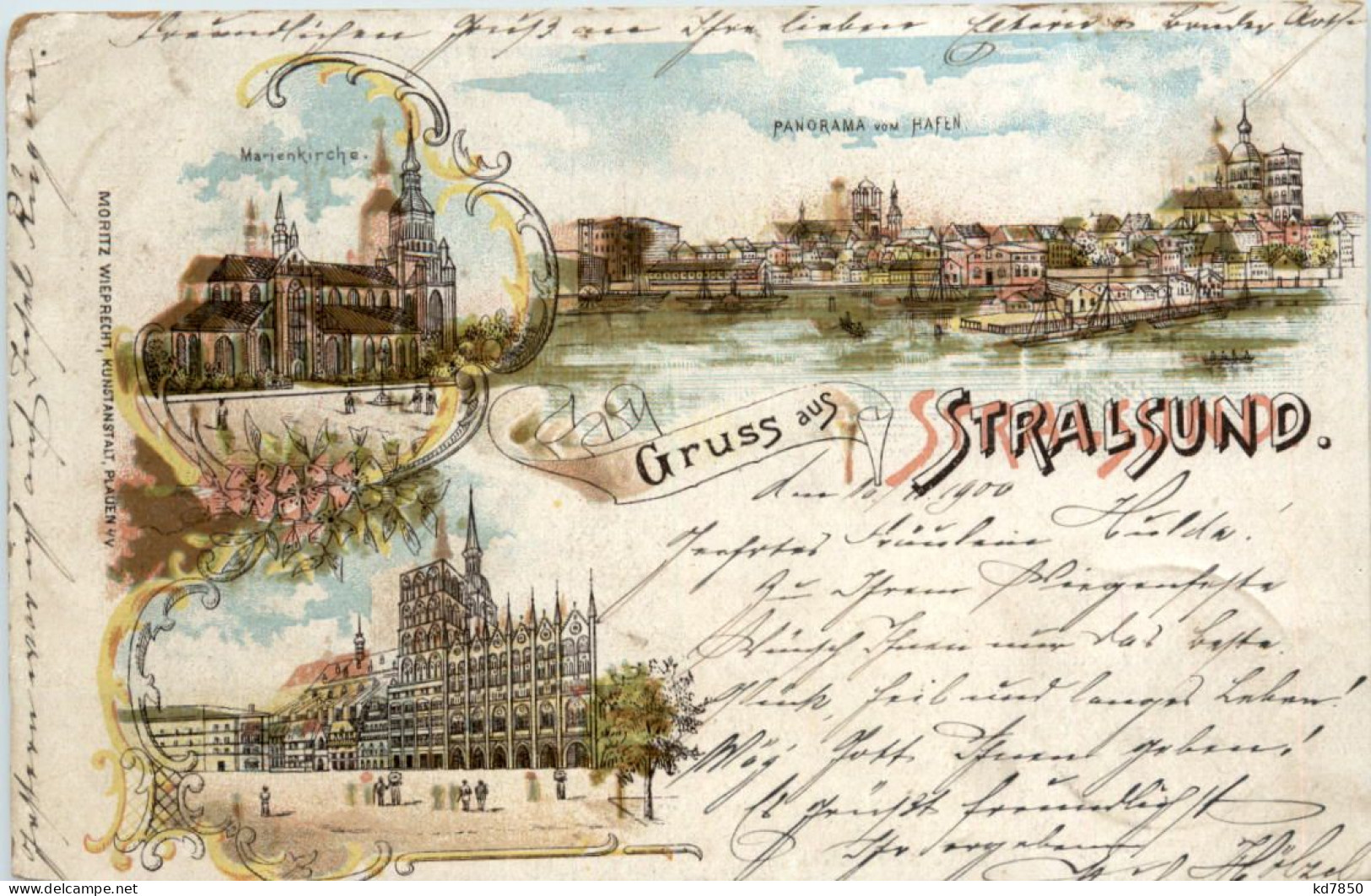 Gruss Aus Stralsund - Litho - Stralsund