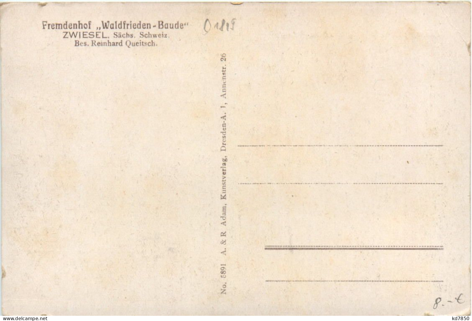 Sommerfrische Zwiesel, Sächs. Schweiz - Zwiesel