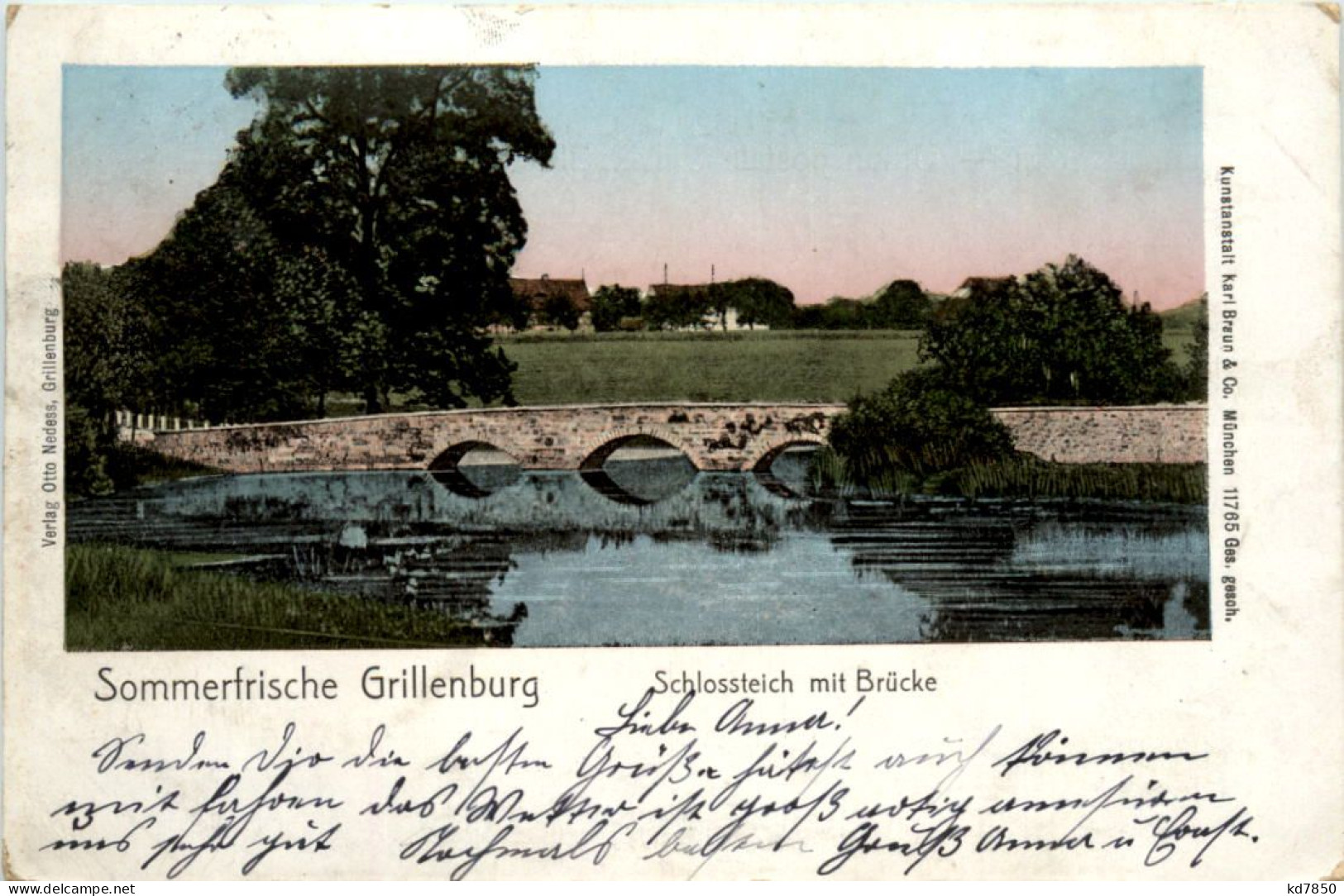 Sommerfrische Grillenburg, Schlossteich Mit Brücke - Tharandt