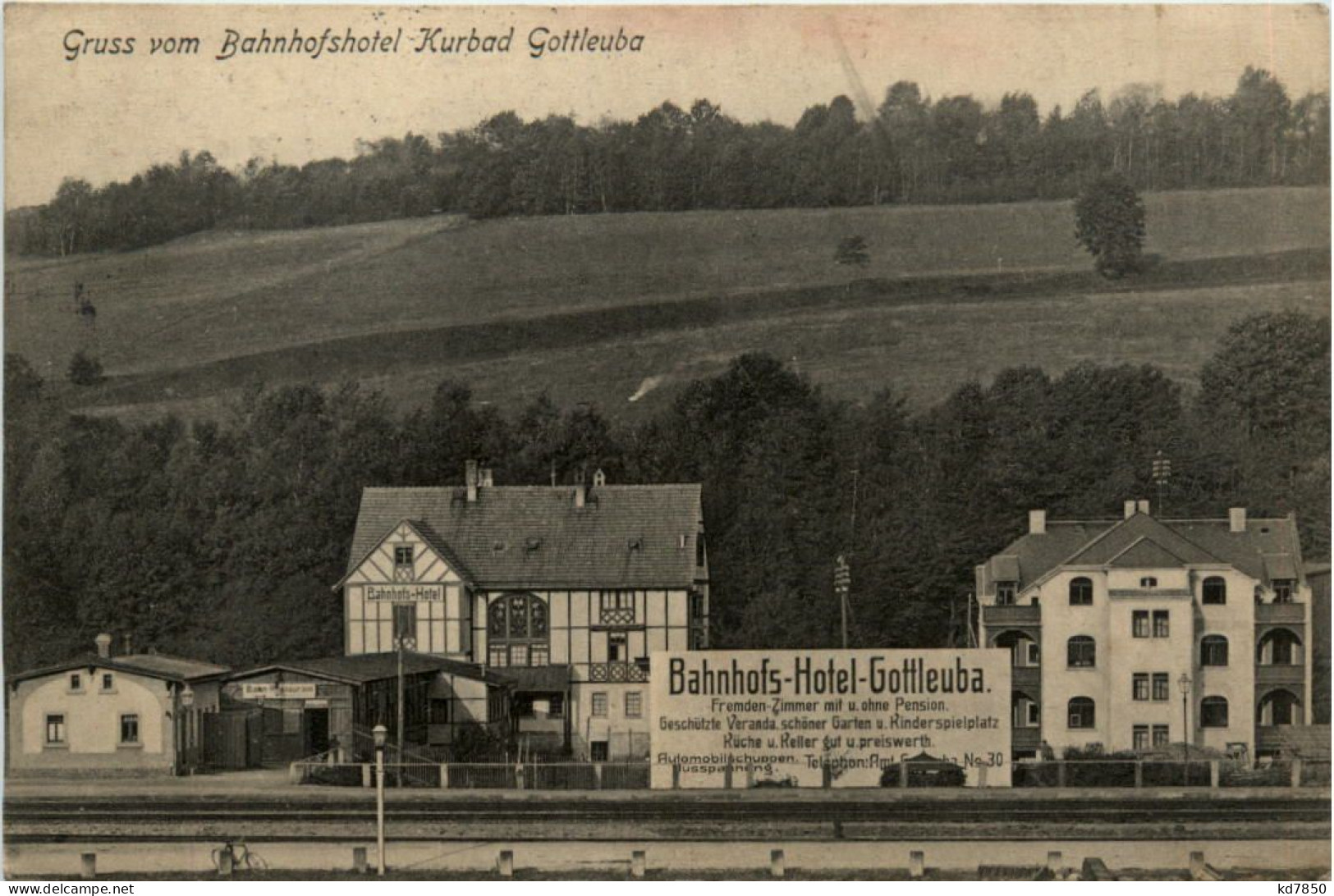 Gruss Vom Bahnhofshotel Kurbad Gottleuba - Bad Gottleuba-Berggiesshuebel