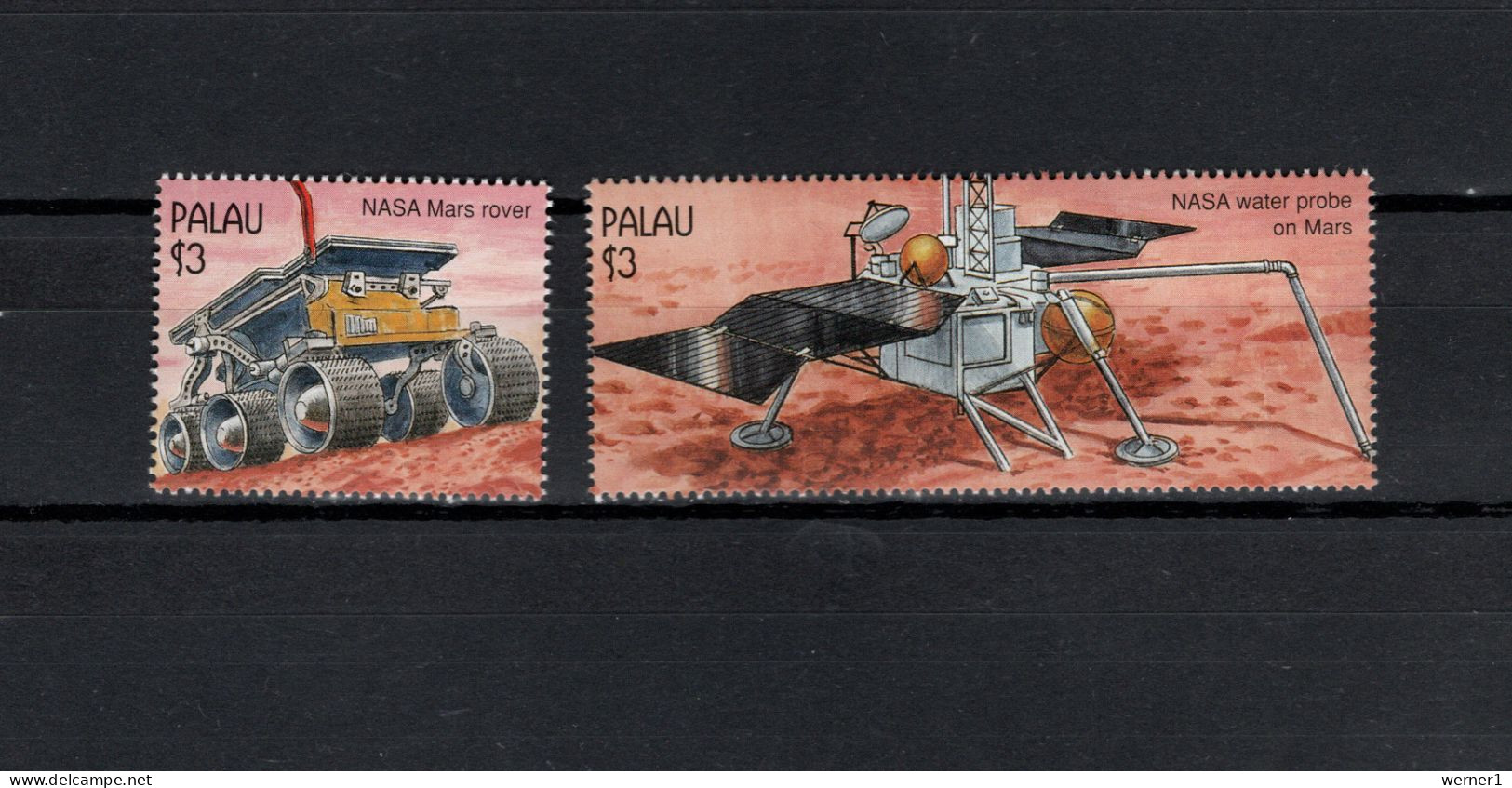 Palau 1996 Space, Mars 2 Stamps From S/s MNH - Oceanië