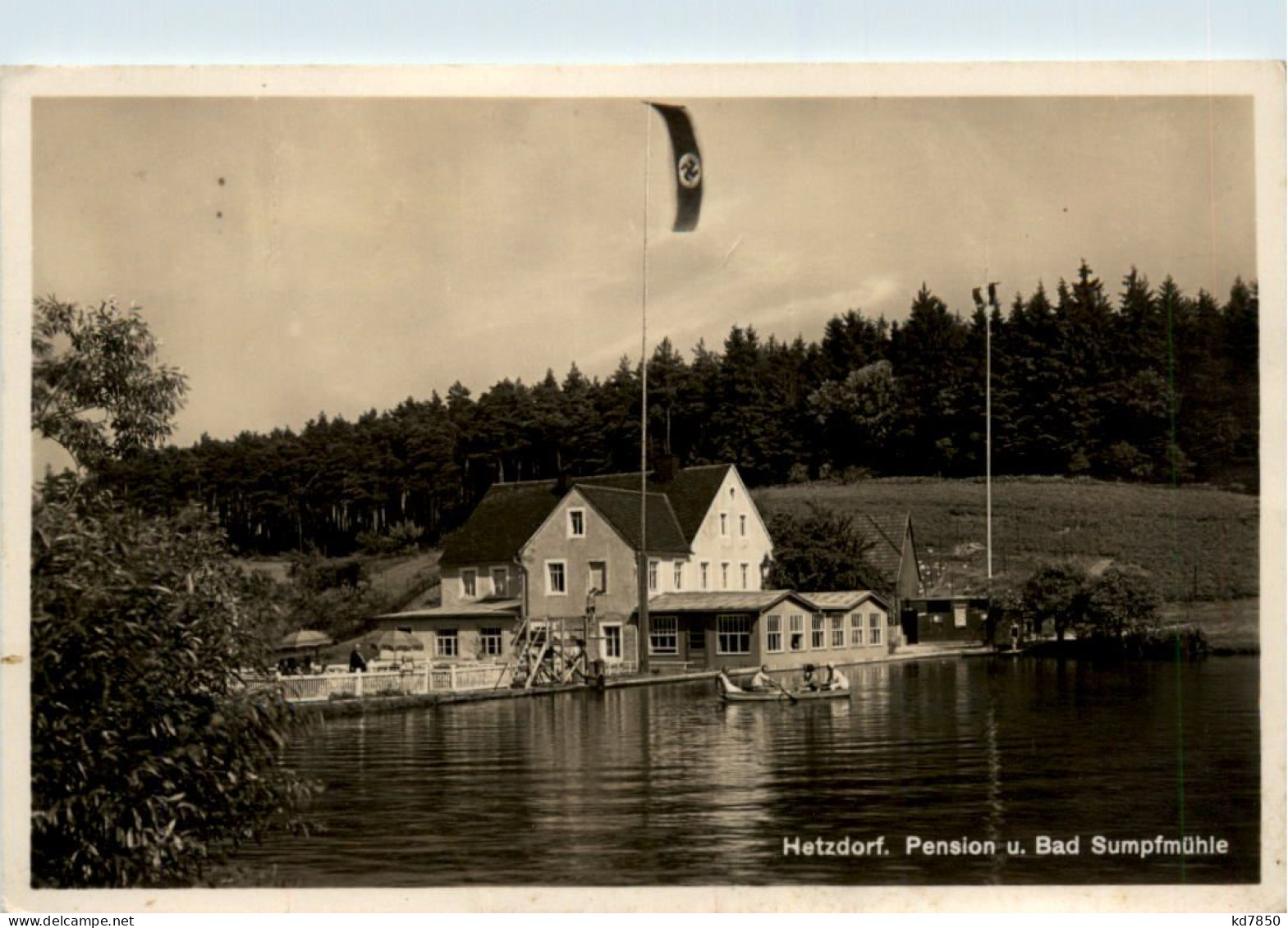 Hetzdorf - Pension Bad Sumpfmühle Mit Hakenkreuz - Hetzdorf