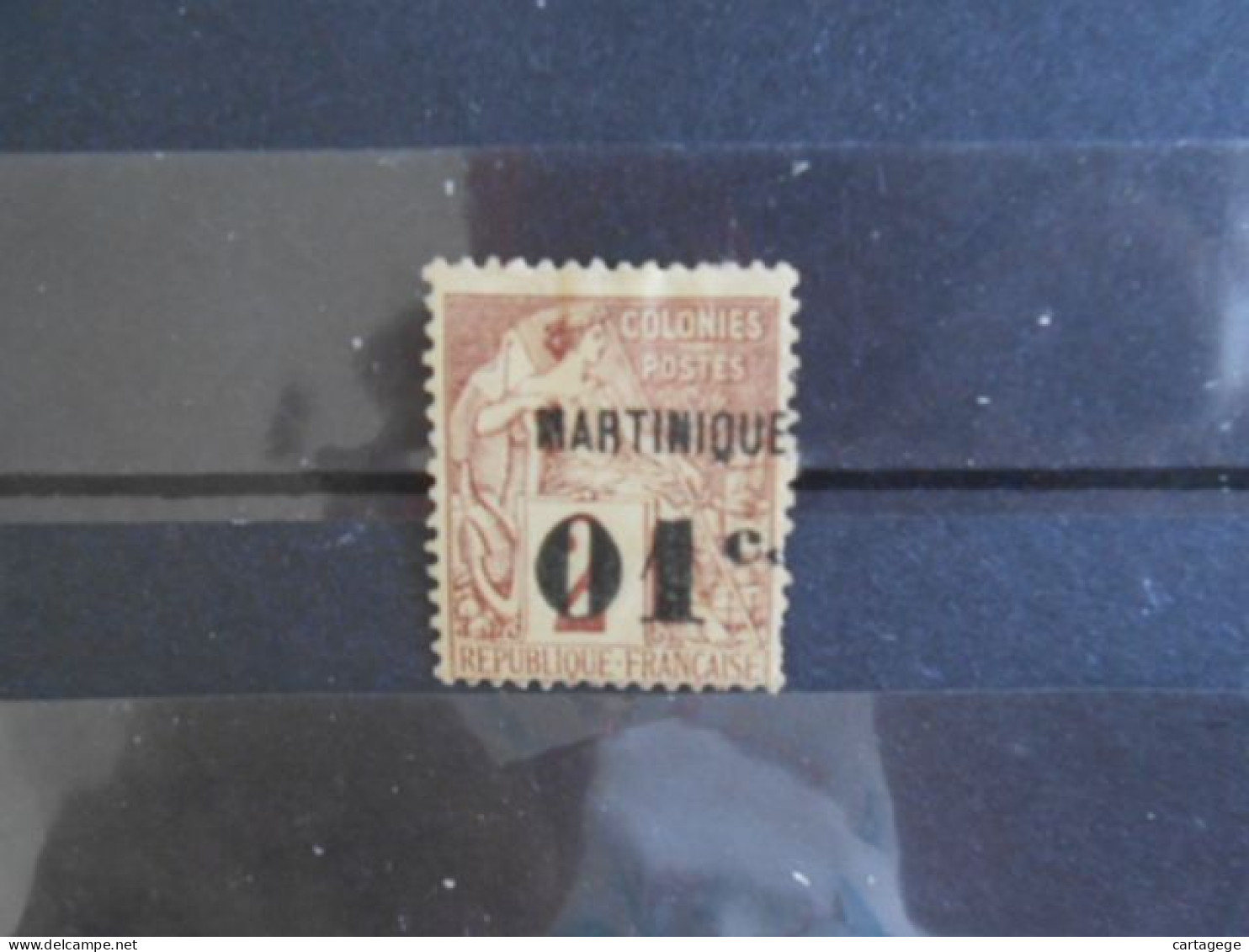 MARTINIQUE YT 7 - 01c. S. 2c.* - Unused Stamps