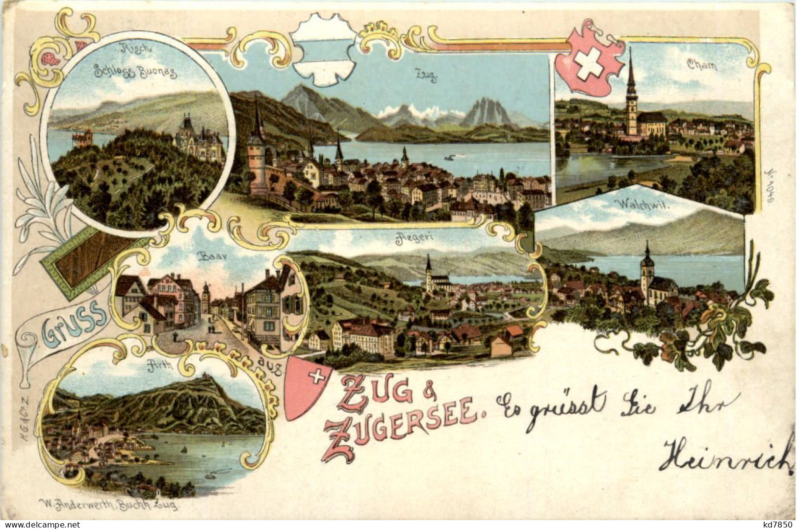 Zug Und Zugersee - Litho - Zug