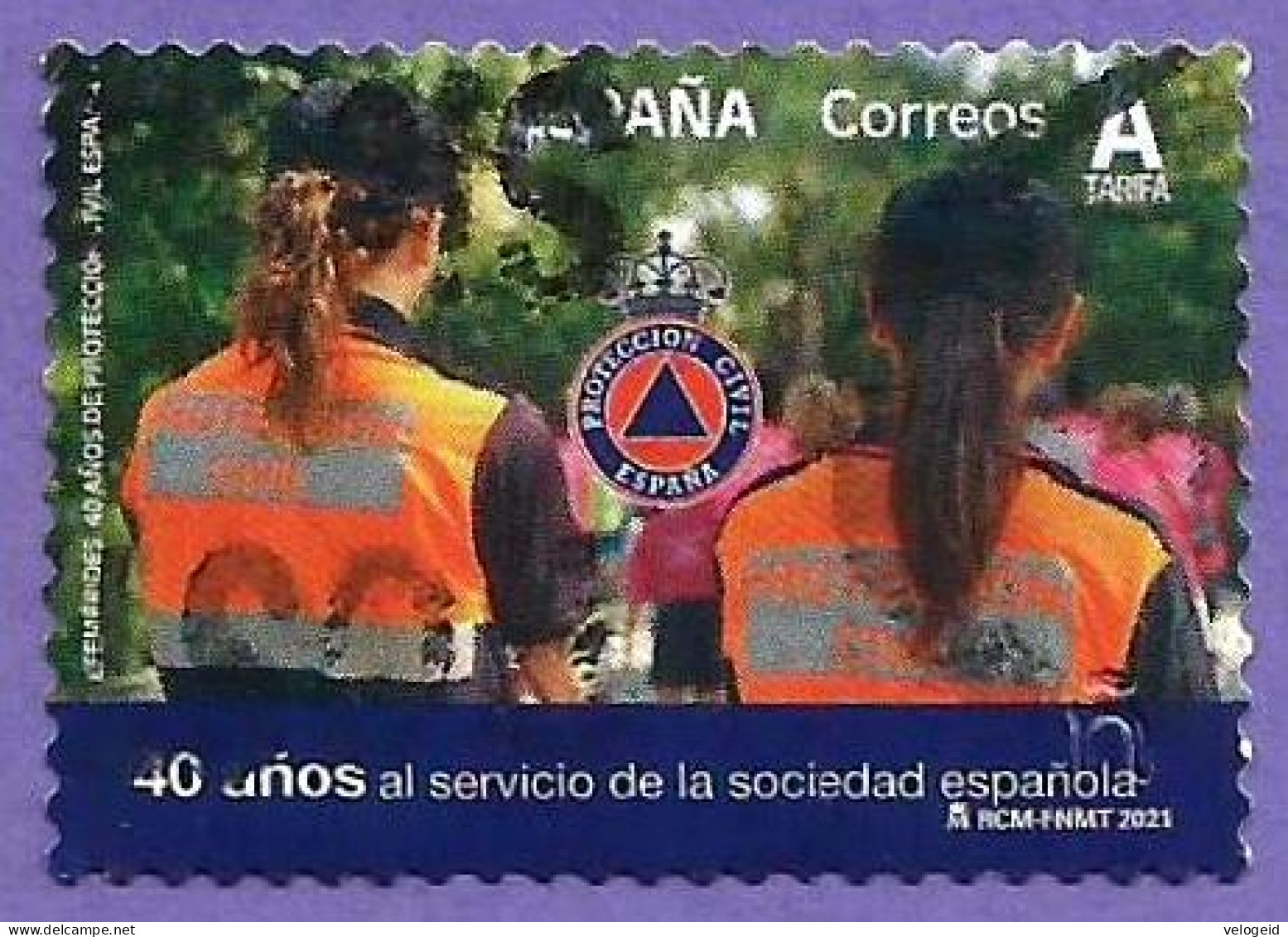España. Spain. 2021. Edifil # 5521. 40 Años De Proteccion Civil - Used Stamps