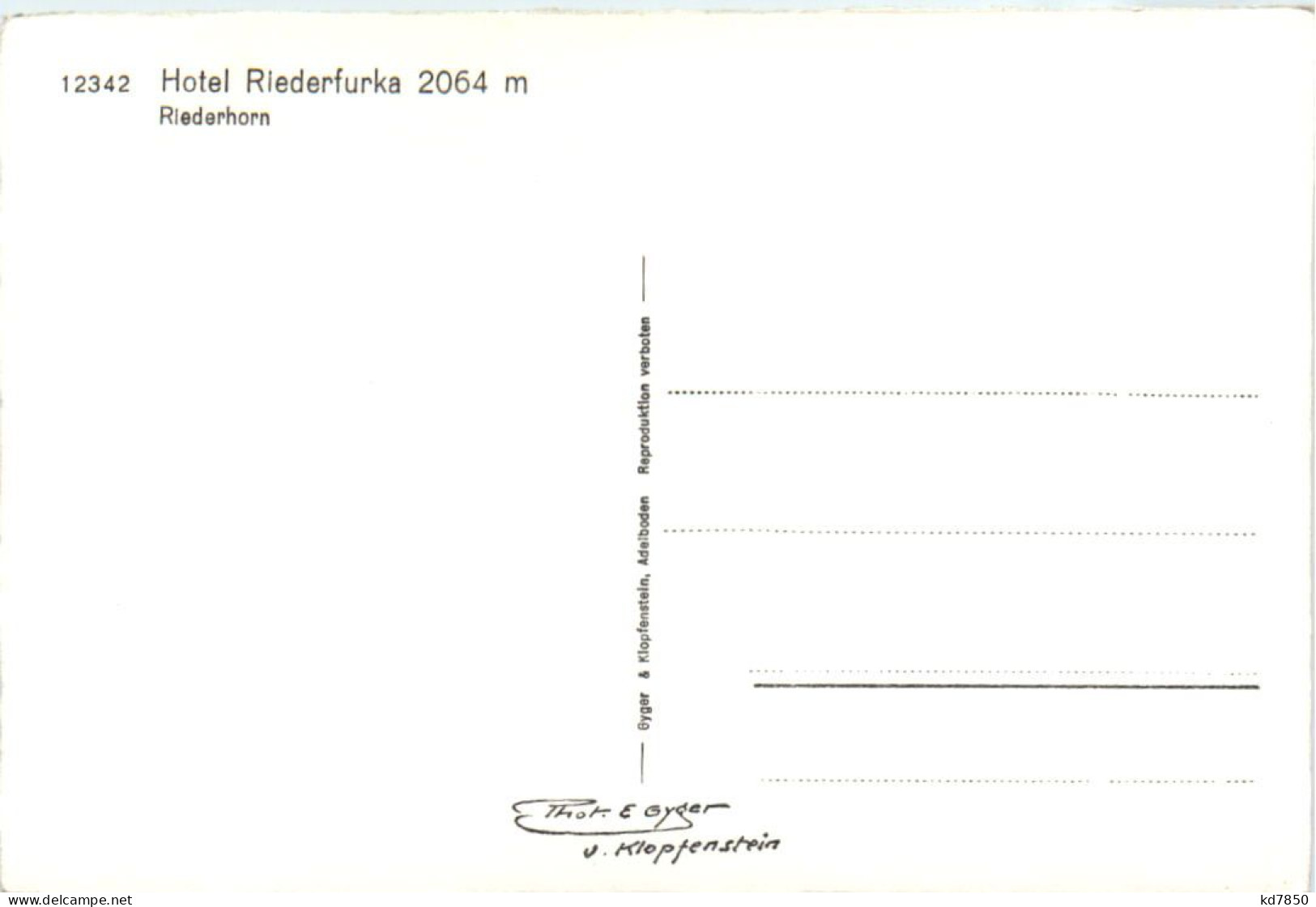 Hotel Riederfurka - Riederalp