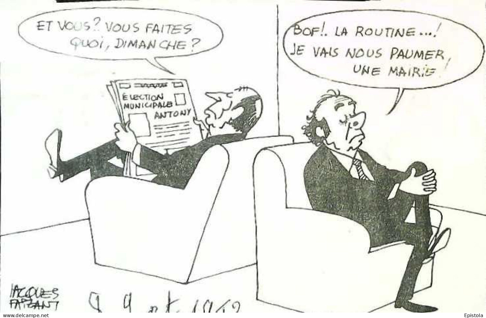 ► Coupure De Presse  Quotidien Le Figaro Jacques Faisant 1983 Mitterand Marchais Elections Municipales Anthony - 1950 - Today