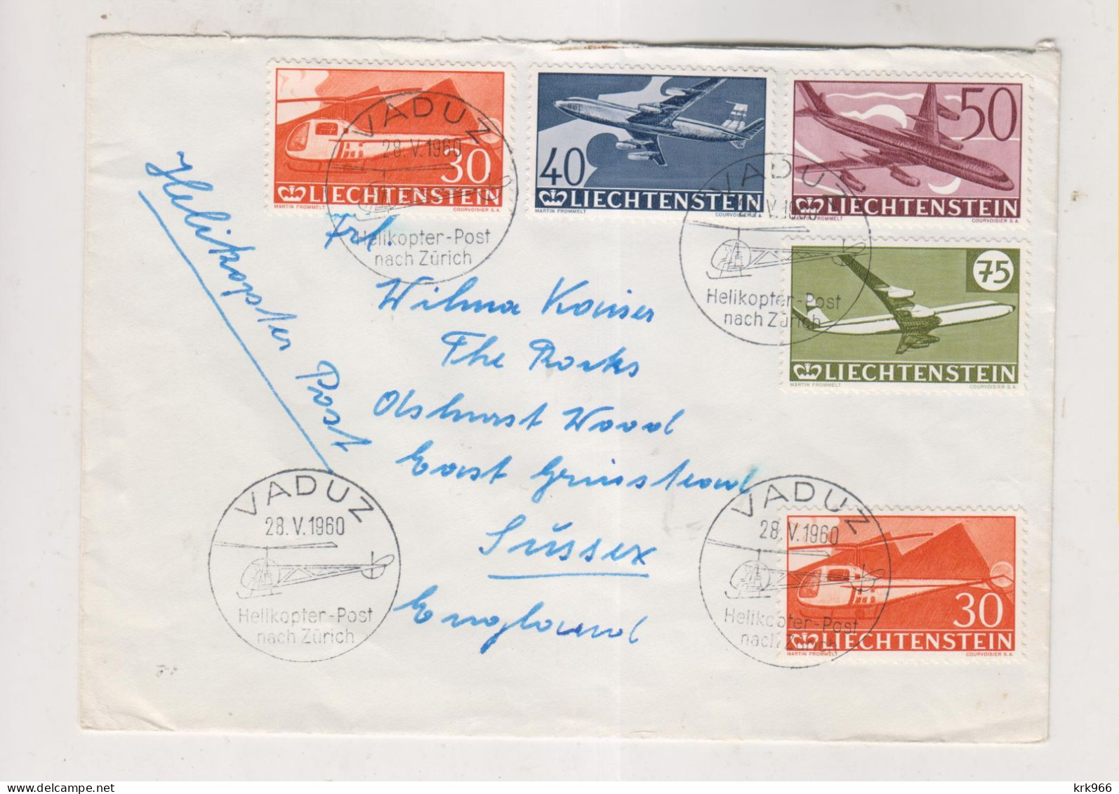 LIECHTENSTEIN, VADUZ 1960 Nice Cover - Lettres & Documents