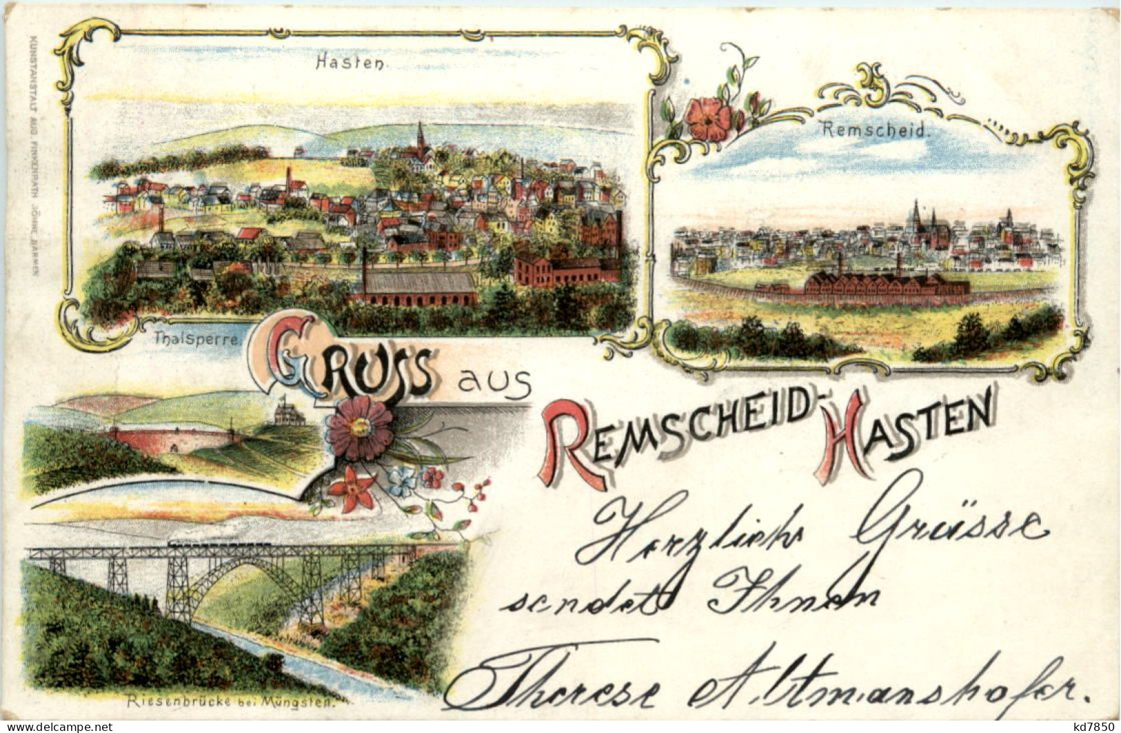 Gruss Aus Remscheid-Hasen - Litho - Remscheid