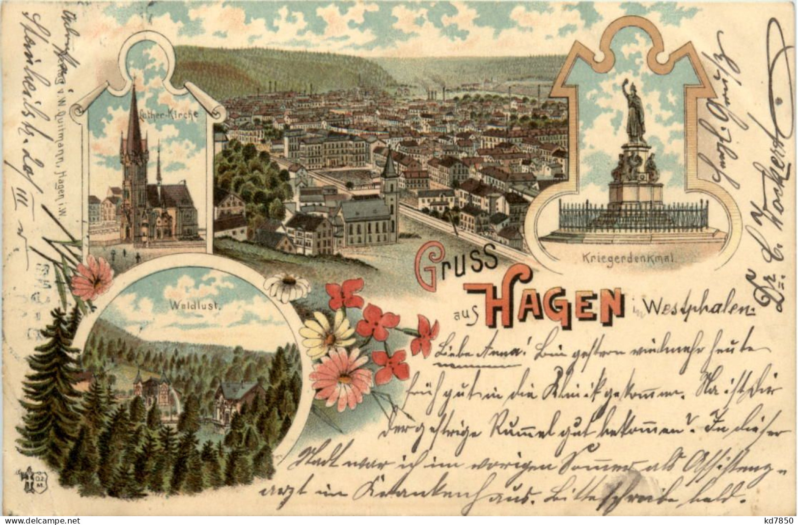 Gruss Aus Hagen - Litho - Hagen