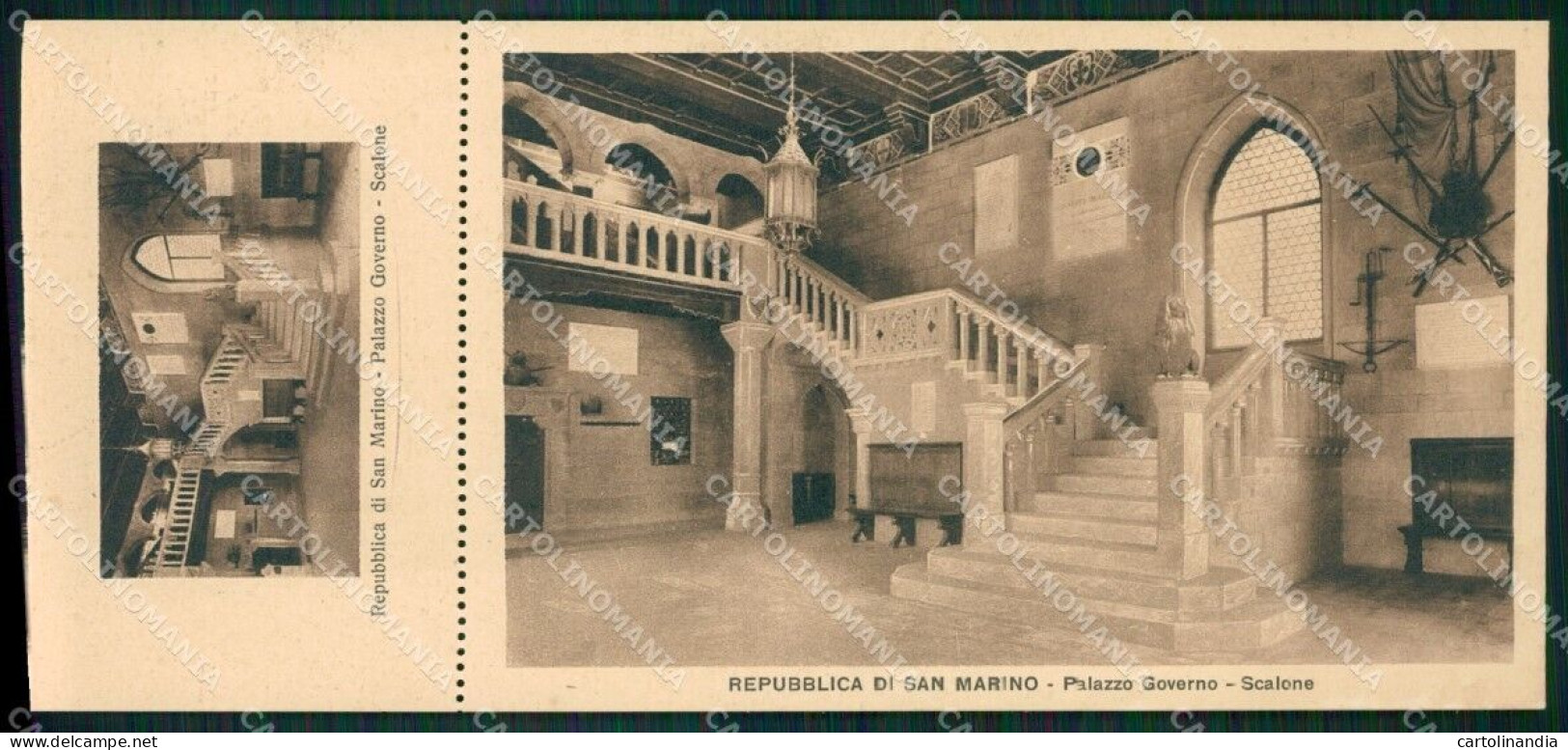 San Marino Palazzo Governo Mini Cartolina E Cartolina MQ5720 - San Marino