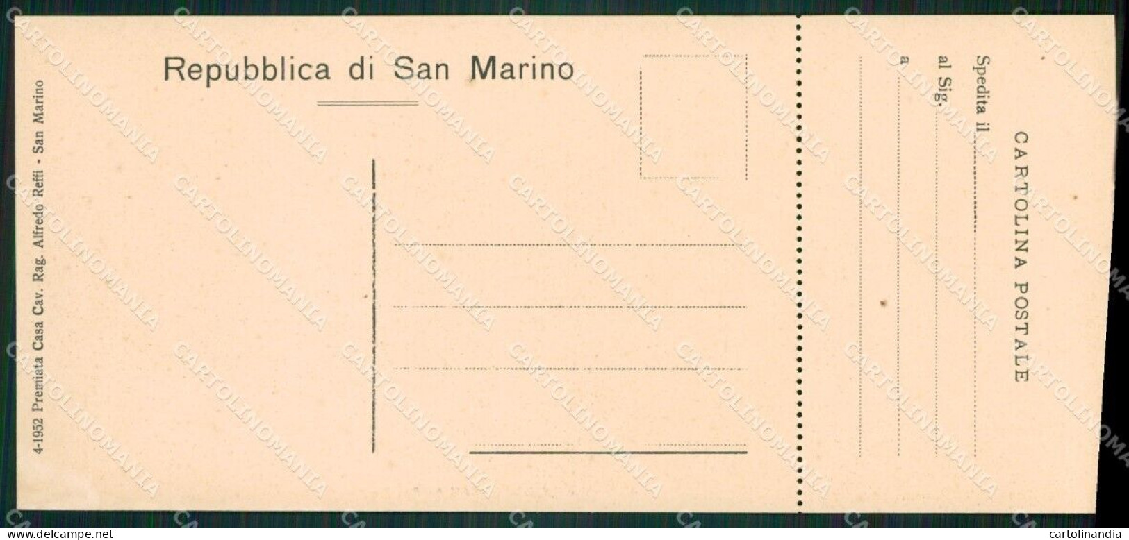 San Marino Palazzo Governo Mini Cartolina E Cartolina MQ5720 - San Marino