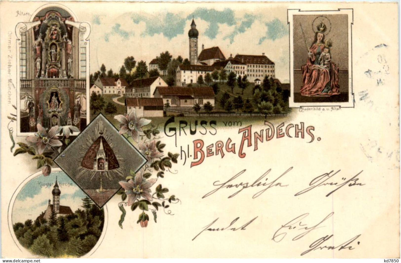 Gruss Vom Heiligen Berg Andechs - Litho - Starnberg