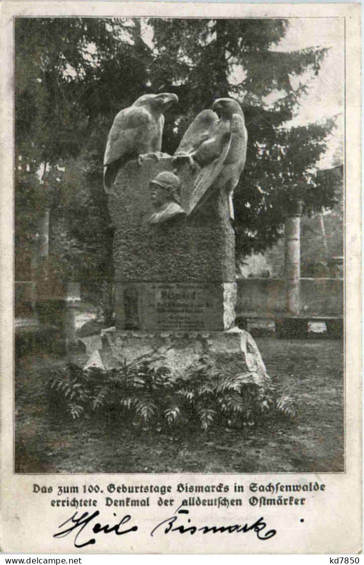 Sachsenwald - Zum 100. Geburtstage Bismarcks Errichtete Denkmal - Buchholz