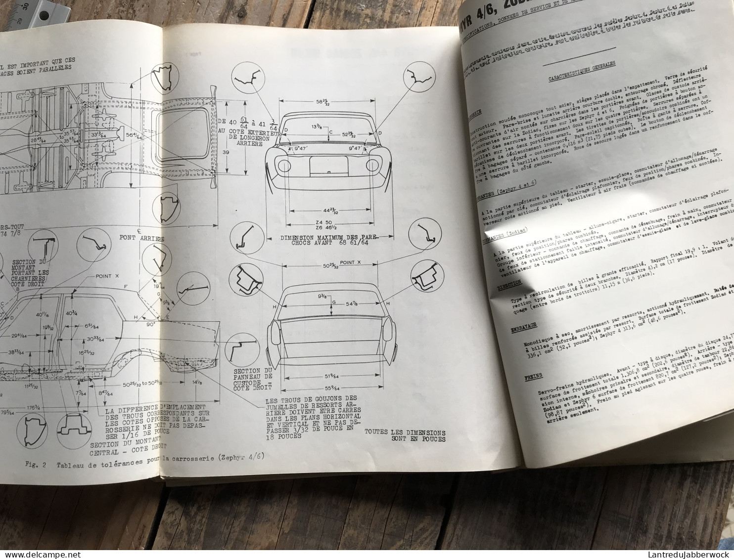 FORD Zephyr Zodiac Mk III Manuel D'atelier D'entretien RARE - Auto